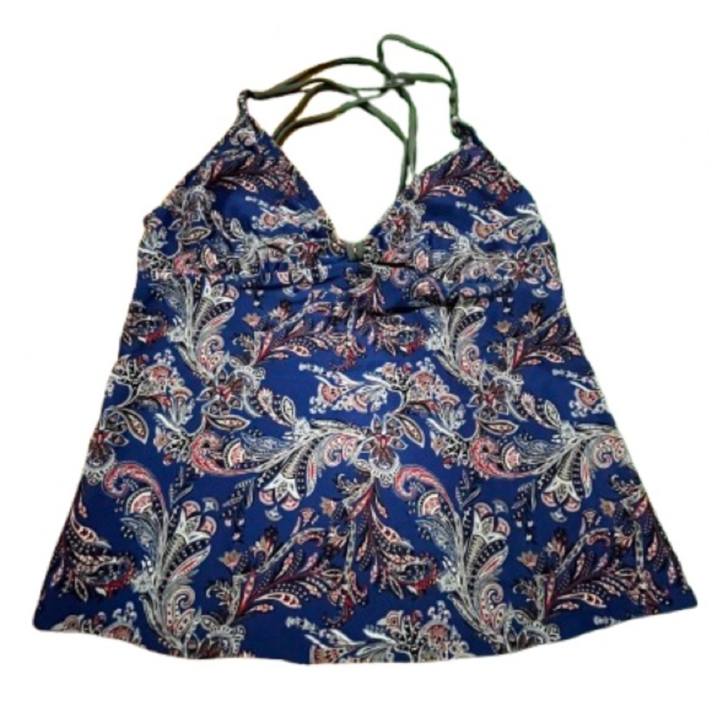 Converse Green and Blue Bustier Bikini Top - Size XL